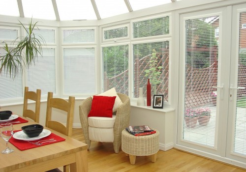 Conservatory White Aluminium Perfect Fit Venetian Blinds v2