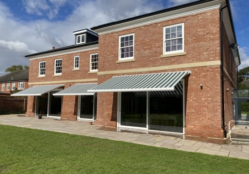 Green Striped Patio Awnings