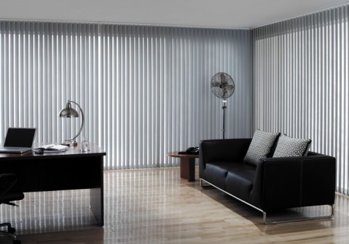 Grey Vertical Office Blinds