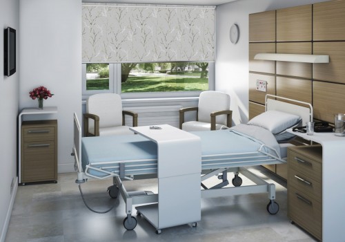 Ivory Roller Blind Hospital Ward