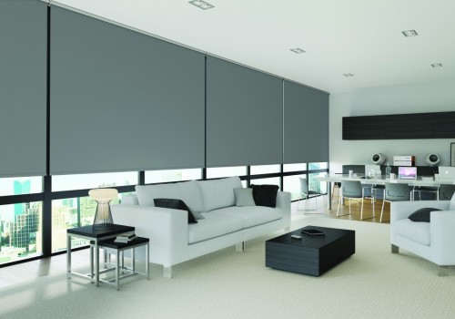 Office Blackout Grey Roller Blind